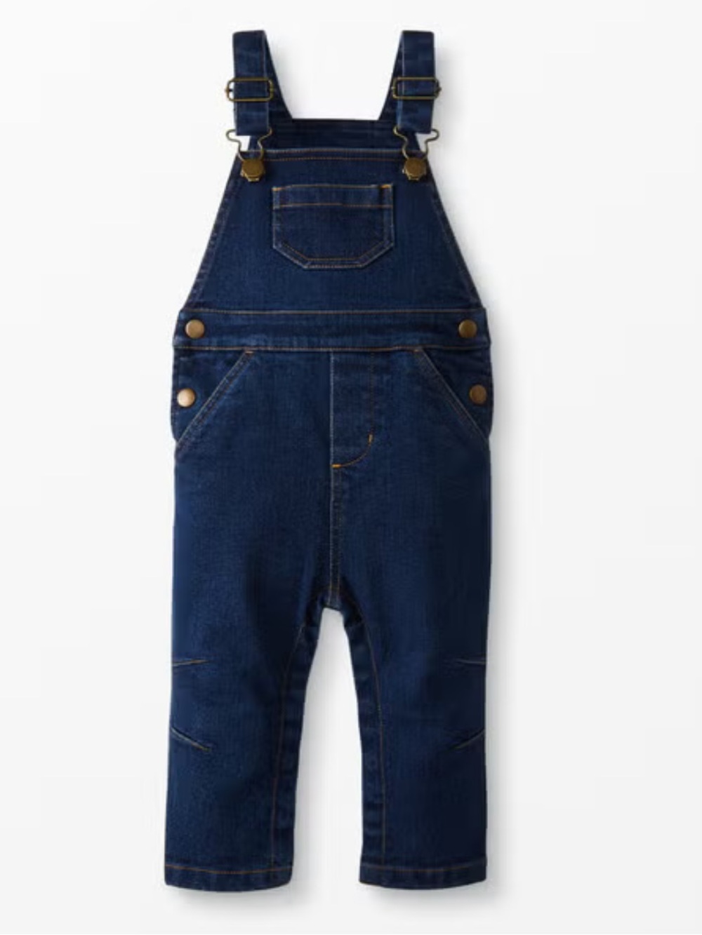 Hanna Andersson Stretch Denim Overalls Dark Play Denim Size 12-18m